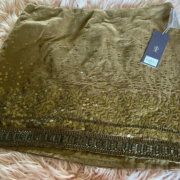 Jennifer Lopez Gold Beaded & Sequin Skirt Size 10 NEW - Picture 2 of 11